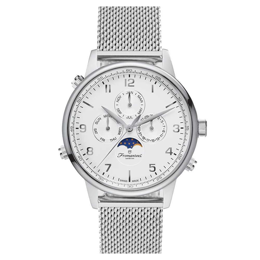 Fromanteel Globetrotter Moon Phase White