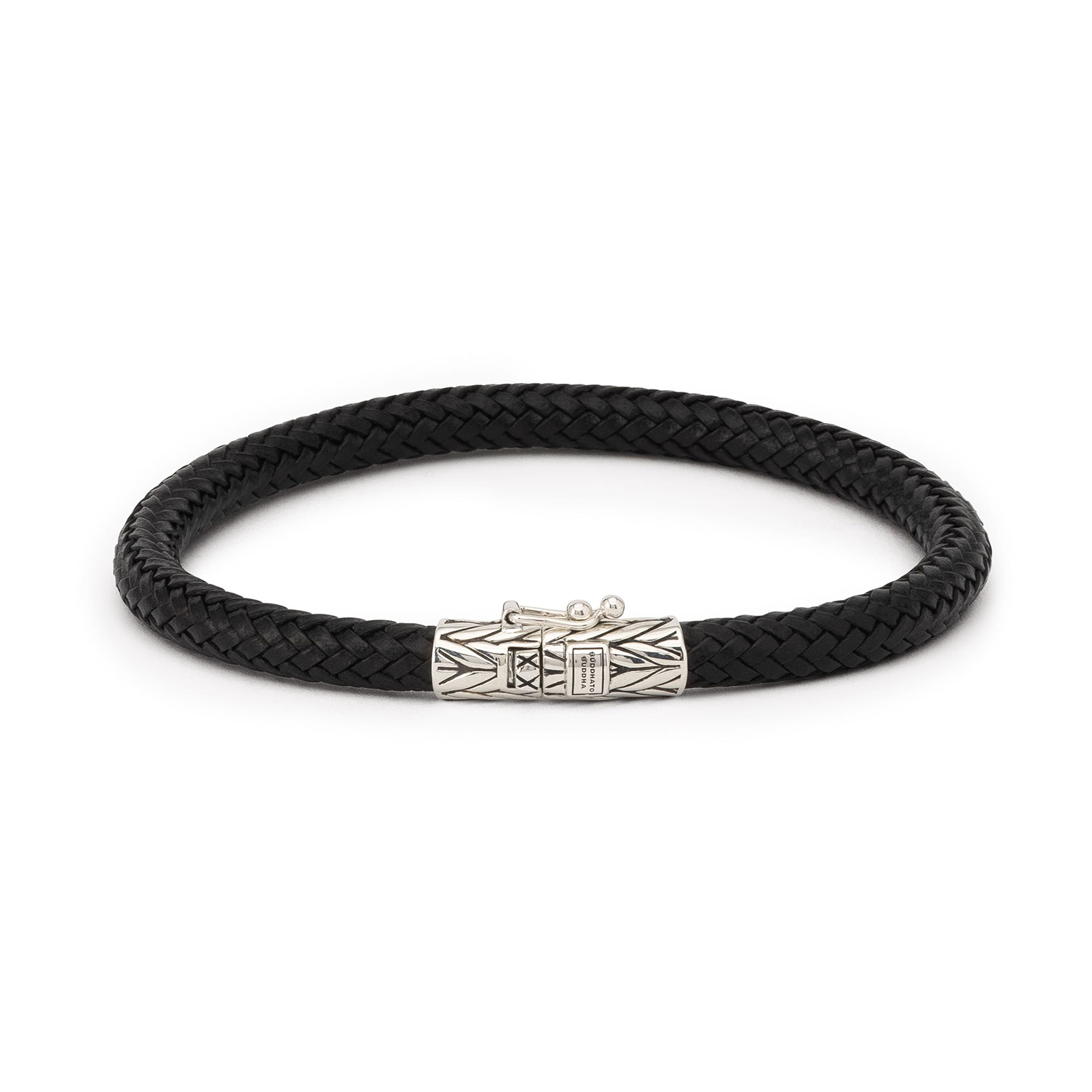 Buddha to buddha ellen leather bracelet black