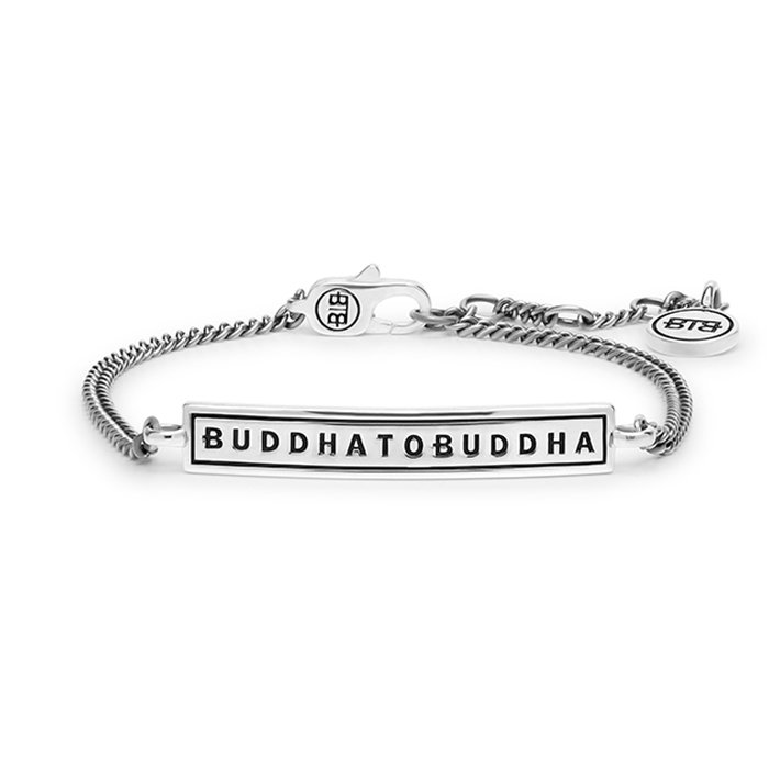 Buddha to buddha essential logo bracelet-anklet silver (large)