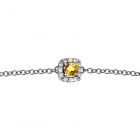One More 18 Karaats Witgouden Salina Armband met Gele Saffier en Diamant