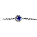 One More 18 Karaats Witgouden Salina Armband met Blauwe Saffier en Diamant
