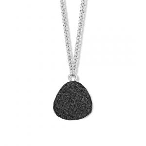 One More 18 Karaats Witgouden Vulsini Collier met Zwarte Diamant