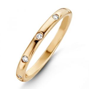 One More 18 Karaats Geelgouden Ischia Basics Ring met Diamant