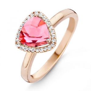 One More 18 Karaats Roségouden Etna Ring met Roze Toermalijn en Diamant