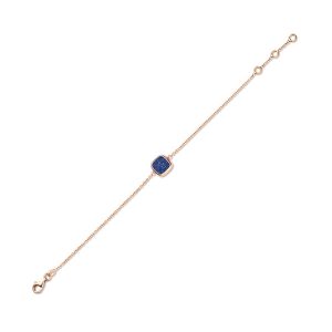 One More 18 karaats Roségouden Pantelleria Armband gezet met Lapis Lazuli
