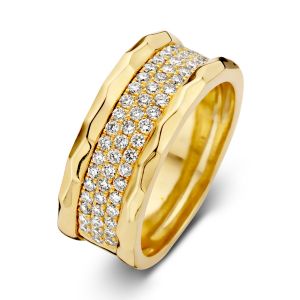One More 18 karaats Geelgouden Ischia Ring met Diamant