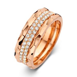 One More 18 karaats Roségouden Ring met Diamant