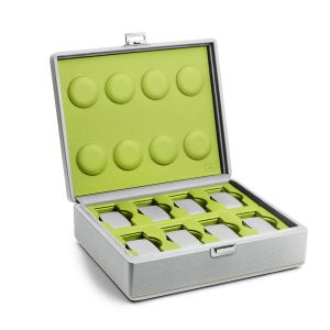 Scatola del Tempo Valigetta 8 Compact No Handle Grey / Green Horlogebox