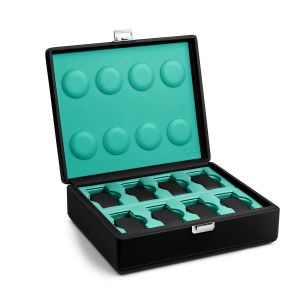 Scatola del Tempo Valigetta 8 Compact No Handle Black / Blue Tiffany Horlogebox