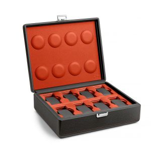 Scatola del Tempo Valigetta 8 Compact No Handle Grey / Orange Horlogebox