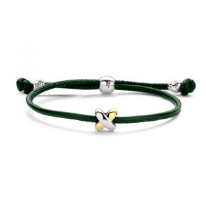Tirisi Moda Sliding Bracelet Green met Geelgoud
