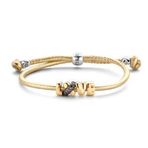 Tirisi Moda Sliding Bracelet Gold Metallic met Marcasiet / Geelgoud