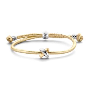 Tirisi Moda Sliding Bracelet Gold Metallic met Geelgoud