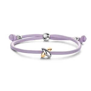 Tirisi Moda Sliding Bracelet Lilac met Geelgoud