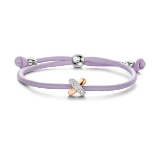 Tirisi Moda Sliding Bracelet Lilac met Diamant / Roségoud