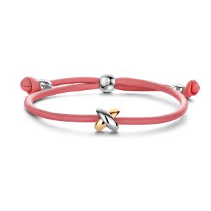 Tirisi Moda Sliding Bracelet Pink met Geelgoud