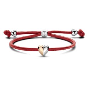 Tirisi Moda Sliding Bracelet Red met Rosegoud TM2234RE-2P