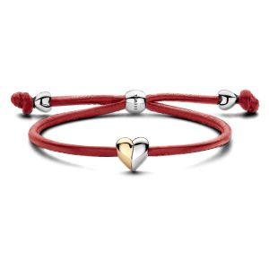 Tirisi Moda Sliding Bracelet Red met Geelgoud TM2234RE-2T