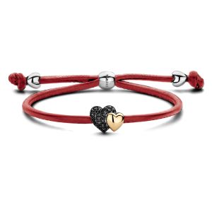 Tirisi Moda Sliding Bracelet Red met Marcasiet / Geelgoud TM2238RE-2T