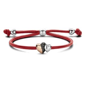 Tirisi Moda Sliding Bracelet Red met Marcasiet / Rosegoud TM2240RE-2P