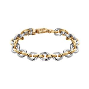 Bouman Trends 14 Karaats Bi-Color Gouden Armband met Zilveren Kern