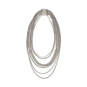 Buddha to Buddha Nathalie Multi Chain Necklace Silver