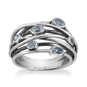 Rabinovich Zilveren Ring met Topaas
