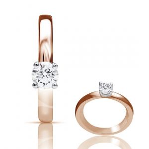One More 18 Karaats Roségouden Salina Solitaire Ring met Diamant