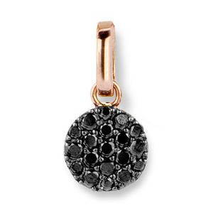 One More 18 karaats Roségouden Eolo Hanger met Zwarte Diamant