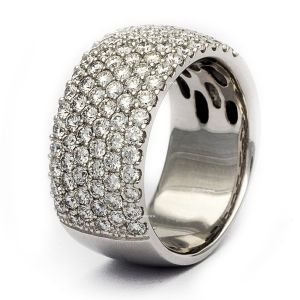 Bouman Collectie 14 Karaats Witgouden Ring met Diamant