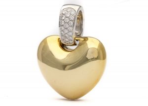 Bouman Collectie 14 Karaats Bi-Color Gouden Cliphanger met Diamant
