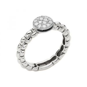 Fope Gioielli "Eka Tiny" 18 karaats Witgouden Ring met Diamant