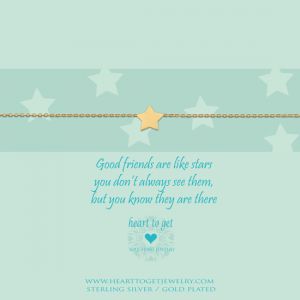 Heart to Get "Good Friends Are Like Stars..." Armband