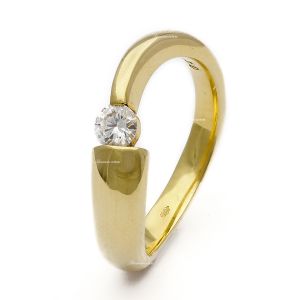 Bouman Collectie 14 Karaats Geelgouden Ring met Diamant