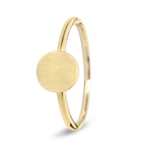 Miss Spring 14 karaats Gouden Ring “Disc mat”