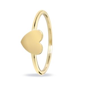 Miss Spring 14 karaats Gouden Ring “Heart Glanzend”