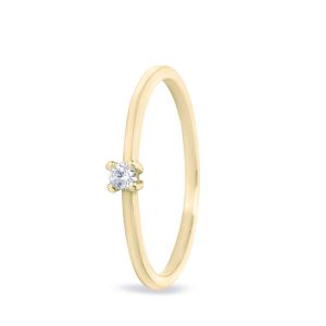 Miss Spring 14 karaats Gouden Ring “Brilliantly Briljant met Diamant”