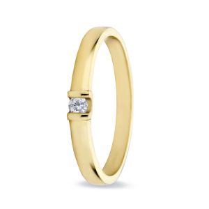 Miss Spring 14 karaats Gouden Ring “Noa met Diamant”