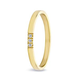 Miss Spring 14 karaats Gouden Ring “Chris met Diamant”