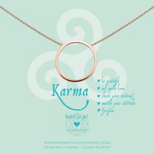 Heart to Get ''Karma, be grateful...'' Collier
