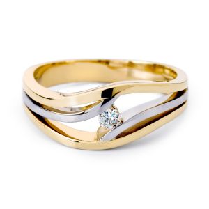 By R&C 14 Karaats Gouden "Aubrey" Ring met Diamant