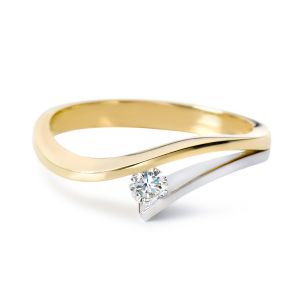By R&C 14 Karaats Gouden "Victoire" Ring met Diamant