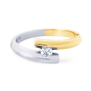 By R&C 14 Karaats Gouden "Penelope" Ring met Diamant