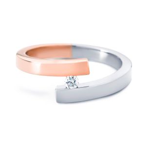 By R&C 14 Karaats Gouden "Odette" Ring met Diamant