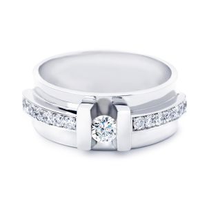 By R&C 14 Karaats Gouden "Delfine Riche" Ring met Diamant