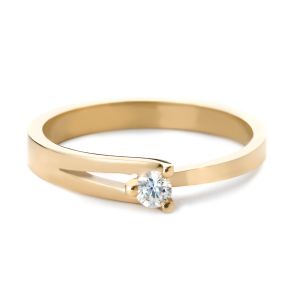 By R&C 14 Karaats Gouden "Ella" Ring met Diamant