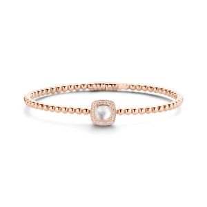 Tirisi Jewelry Milano Tre 18 karaats Roségouden Bangle met Kwarts en Diamant TB2147WQP