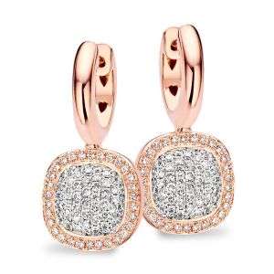 Tirisi Jewelry Milano Due 18 karaats Roségouden Oorsieraden met Diamant