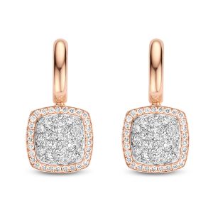 Tirisi Jewelry Milano Exclusive 18 karaats Roségouden Oorsieraden met Diamant TE9269D-2P