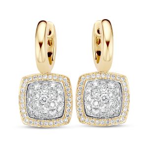 Tirisi Jewelry Milano Exclusive 18 karaats Geelgouden Oorsieraden met Diamant TE9269D-2T